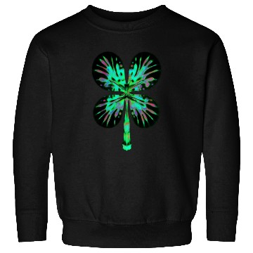 Discover Psychedelic Shamrock Four Leaf Clover Sweatshirts