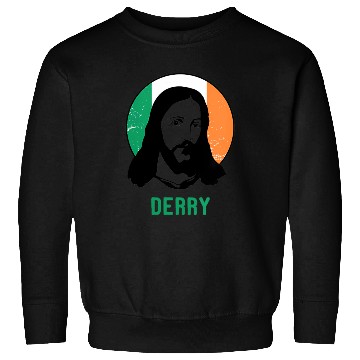 Discover Derry Ireland Flag Jesus St Patricks Day Sweatshirts