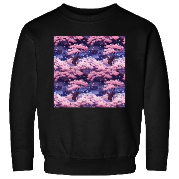 Discover Anime Euphoria: Fantasy Cherry Blossom Dreamscape Sweatshirts