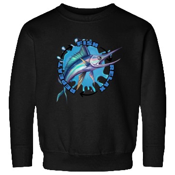 Discover fish relax repeat swordfish Sweatshirts