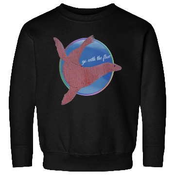 Discover Go With The Flow Sea Lion Rainbow Circle Sweatshirts