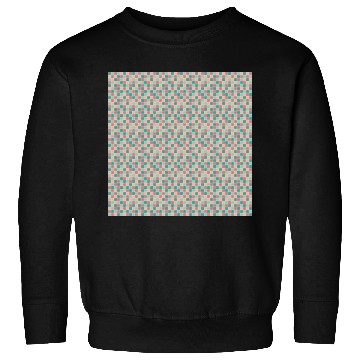 Discover Retro Checkered Pattern Yellow Teal Coral Sweatshirts