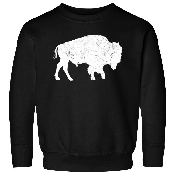 Discover Distressed Buffalo Bison Animal Sweatshirts