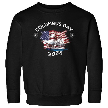 Discover Exploring Columbus Day Compasses USA Flags Sweatshirts