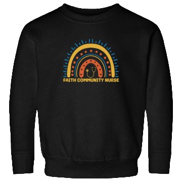 Discover Faith Community Nurse Boho Rainbow Sweatshirts