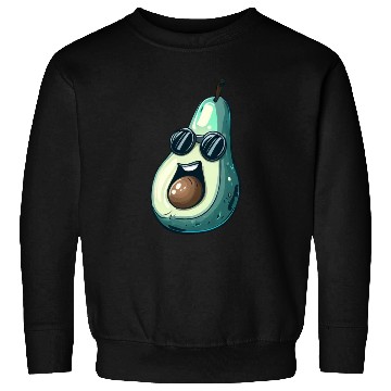 Discover Cool Kawaii Avocado with Sunglasses - Expressive Sweatshirts