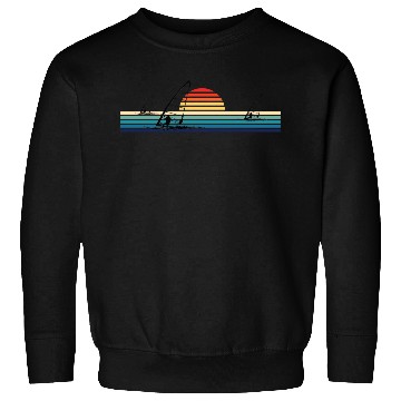 Discover Windsurfing Retro Sunset Vintage Stripe Racing Sweatshirts