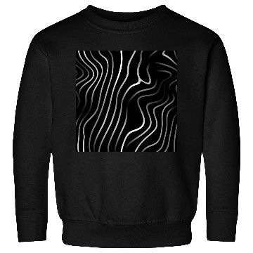 Discover Monochrome Elegance: White Abstract Lines on Black Sweatshirts