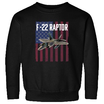 Discover F 22 Raptor Aircraft USA Flag Sweatshirts