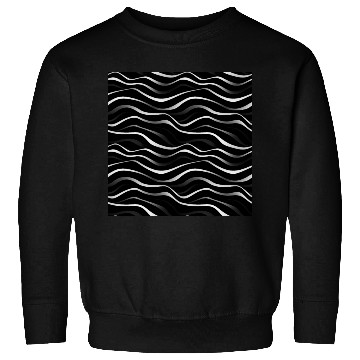 Discover Monochrome Elegance: White Abstract Lines on Black Sweatshirts