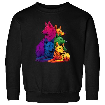 Discover Colorful LGBT Pride German Shepherd Dog Pile Sweatshirts