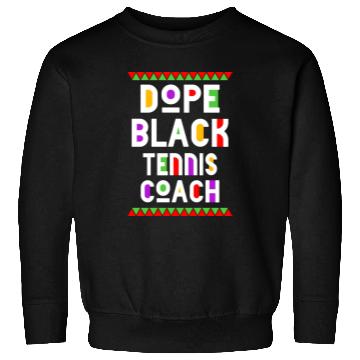 Discover Dope Black Tennis Coach Sweatshirts