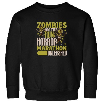Discover Horror Zombie Runner Half Marathon Running Jogging Sweatshirts