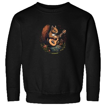 Discover Squirrel playing a guitar Sweatshirts