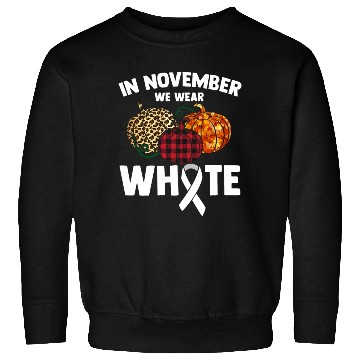 Discover In November We Wear White Fighting Lung Cancer Sweatshirts
