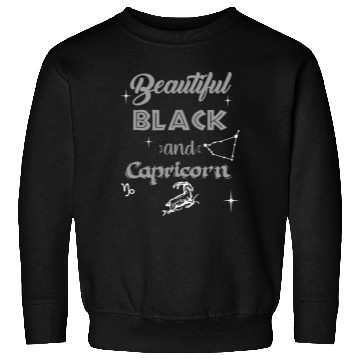 Discover Beautiful Black Capricorn Sweatshirts