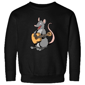 Discover Comic Opossum Playing Guitar Sweatshirts