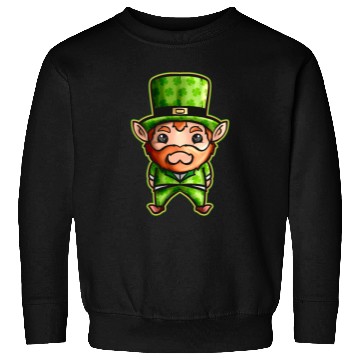 Discover Cute Kawaii Irish Elf With Shamrock Hat For St Sweatshirts