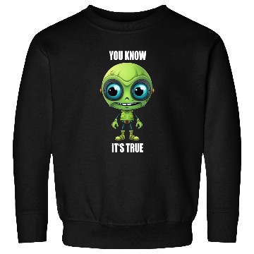 Discover Green Alien Cyborg Head with Teeth - "You Know Sweatshirts
