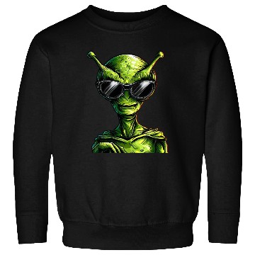 Discover Cool Green Alien - Extraterrestrial with Sweatshirts