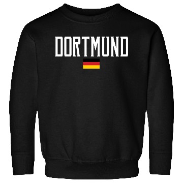 Discover Dortmund Germany Flag White Text Sweatshirts