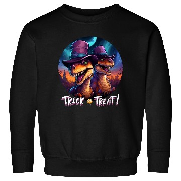 Discover Halloween Dinosaur Velociraptor Trick or Treat Sweatshirts