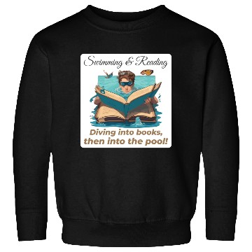 Discover Bookish Splash Swimmer Book Lover Sweatshirts