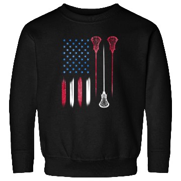 Discover Us Flag Colors Lax Usa Lacrosse Sweatshirts