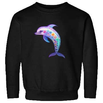 Discover Kawaii Dolphin - Fantastical Ocean Dreams Sweatshirts