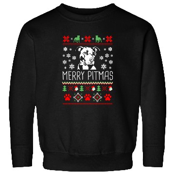 Discover Pitbull Merry Pitmas Ugly Sweatshirts