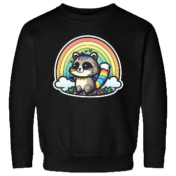 Discover Weird Rainbow Raccoon Sweatshirts