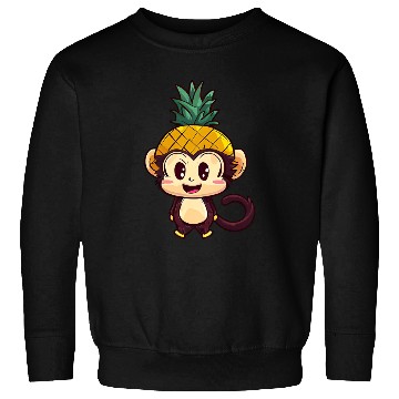 Discover Tropical monkey with pineapple helmet Sweatshirts
