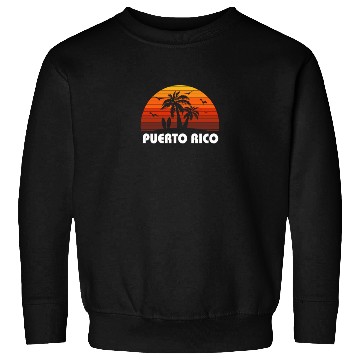 Discover Retro Puerto Rico Sunset Cool Vintage Vacation Sweatshirts