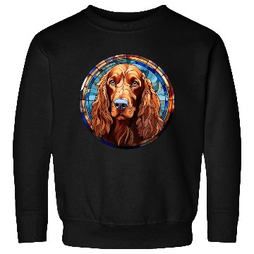 Discover Irish Setter Dog Breed Watercolor Glass Sweatshirts