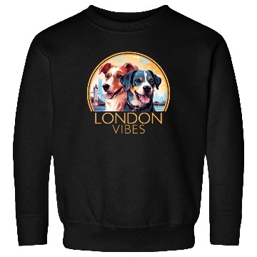 Discover London Vibes England Cute Dogs Dog Lovers Sweatshirts