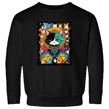 Discover Cat God with Creepy Friends Sweatshirts