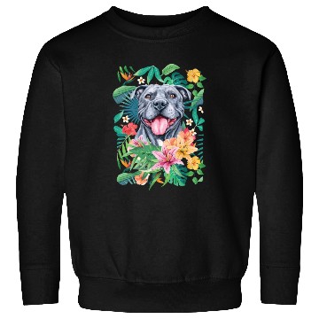 Discover Tropical Gray Pit Bull Pitbull Sweatshirts