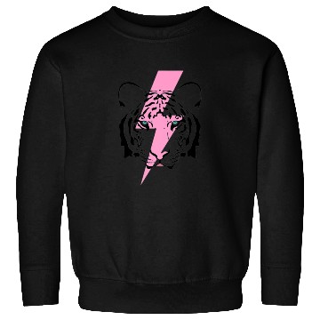 Discover tiger and hot pink lightning bolt premium Sweatshirts