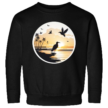 Discover the beach sunset birds Sweatshirts