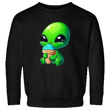 Discover Alien Extraterrestrial Ice Blue Green Sweatshirts