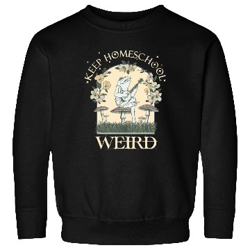 Discover Retro Keep Homeschool Weird Mom Frog Cottagecore Sweatshirts