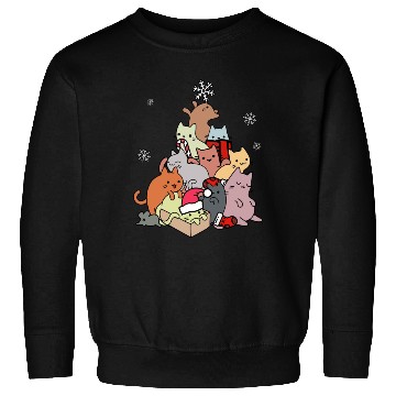 Discover Winter Cat Mountain Or Tree Sweatshirts