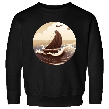Discover Chocolate Sailboat at Sunset Sweatshirts