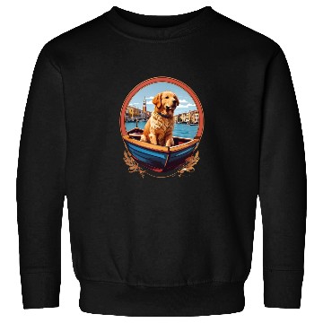 Discover Golden Retriever's Venice Voyage Sweatshirts