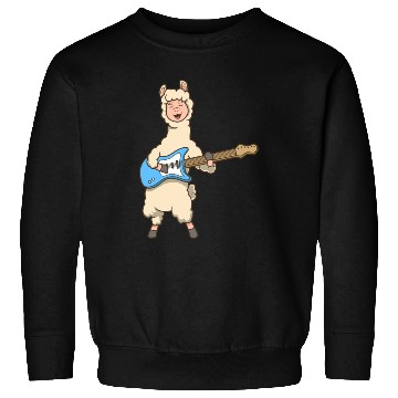 Discover Comic Llama Plays Electric Guitar Sweatshirts