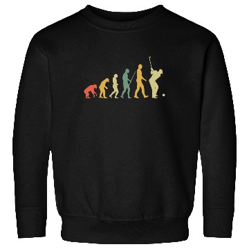Discover Golf Player Evolution Golf Club Golfer Golf Retro Sweatshirts