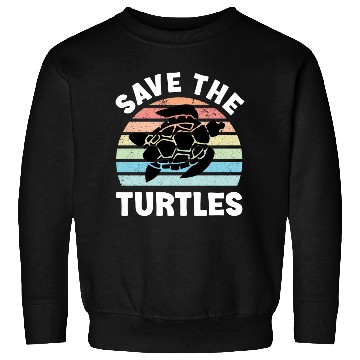 Discover Save The Turtles Sea Turtle Retro Sunset Sweatshirts