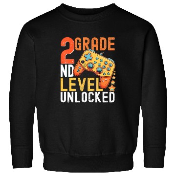 Discover 2nd Grade Level Unlocked Video Game Back to School Sweatshirts