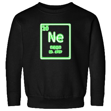 Discover Neon Element Green Periodic Table Chemistry Nerd Sweatshirts