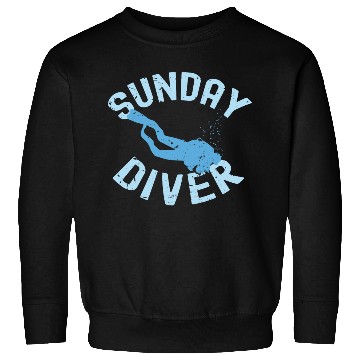 Discover Sunday Diver Funny Oceans Dive Sweatshirts
